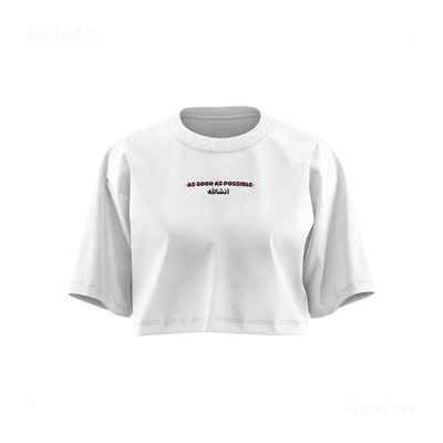 AsSoonAsInshallah Over Sized Crop Top 01 White
