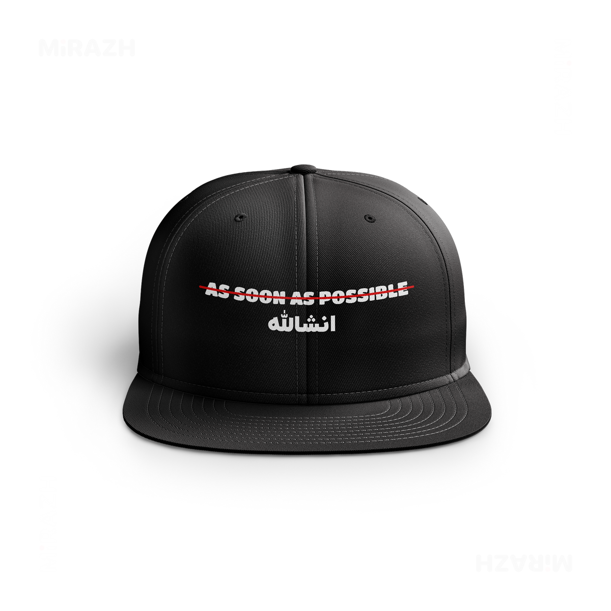 AsSoonAsInshallah Snapback Caps 01 Black DTF