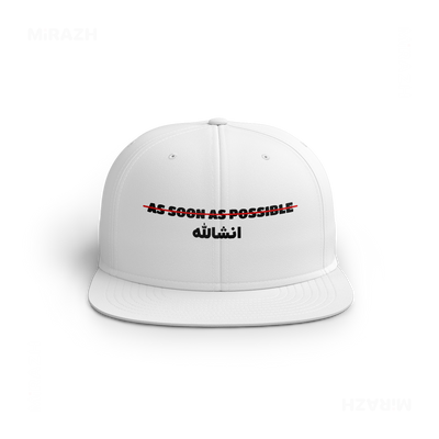 AsSoonAsInshallah Snapback Caps 01 White DTF