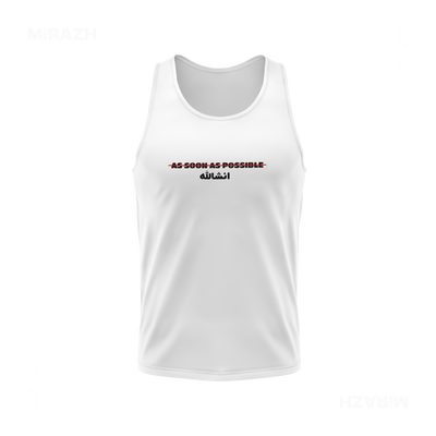 AsSoonAsInshallah Tank Tops 01 White
