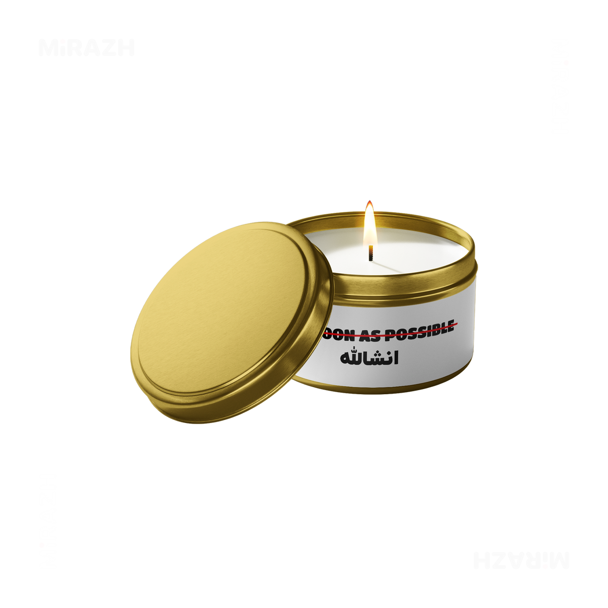 AsSoonAsInshallah Tin Candle 01 Gold