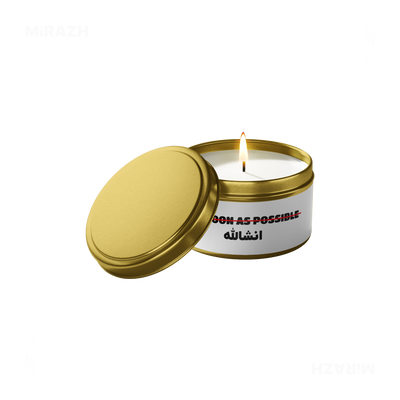 AsSoonAsInshallah Tin Candle 01 Gold
