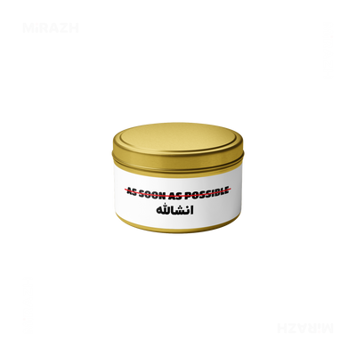 AsSoonAsInshallah Tin Candle 04 Gold