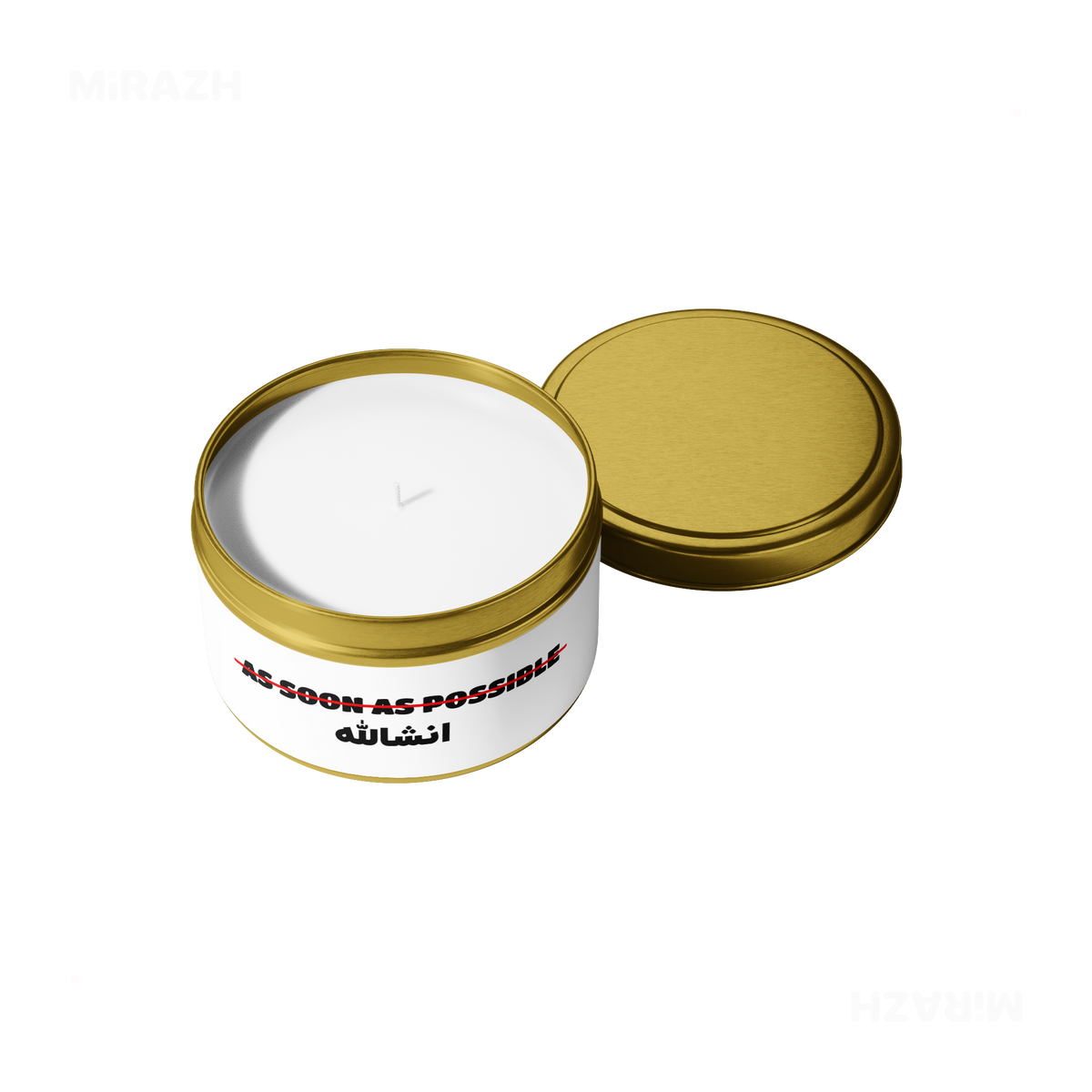 AsSoonAsInshallah Tin Candle 05 Gold