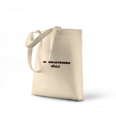 AsSoonAsInshallah Tote Bags 01 Natural