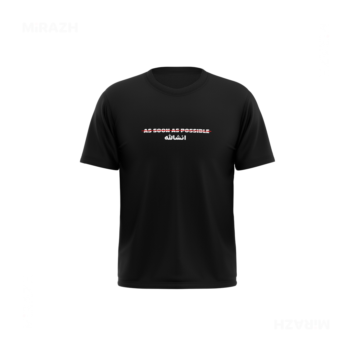 AsSoonAsInshallah Youth T Shirt 01 Black
