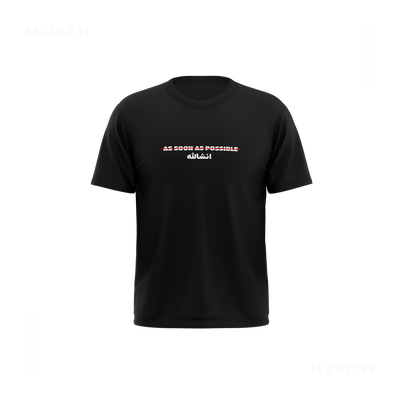 AsSoonAsInshallah Youth T Shirt 01 Black