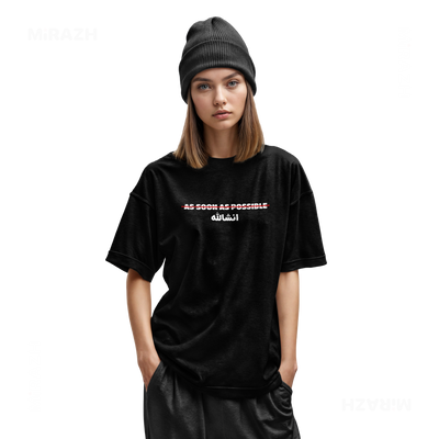 AsSoonAsInshallah Youth T Shirt 02 Black