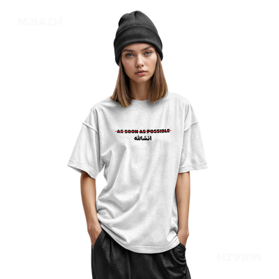 AsSoonAsInshallah Youth T Shirt 02 White