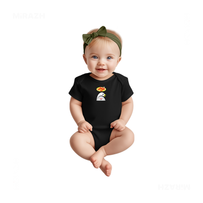 AshiMashiPofakNamaki Baby Onesies 02 Black
