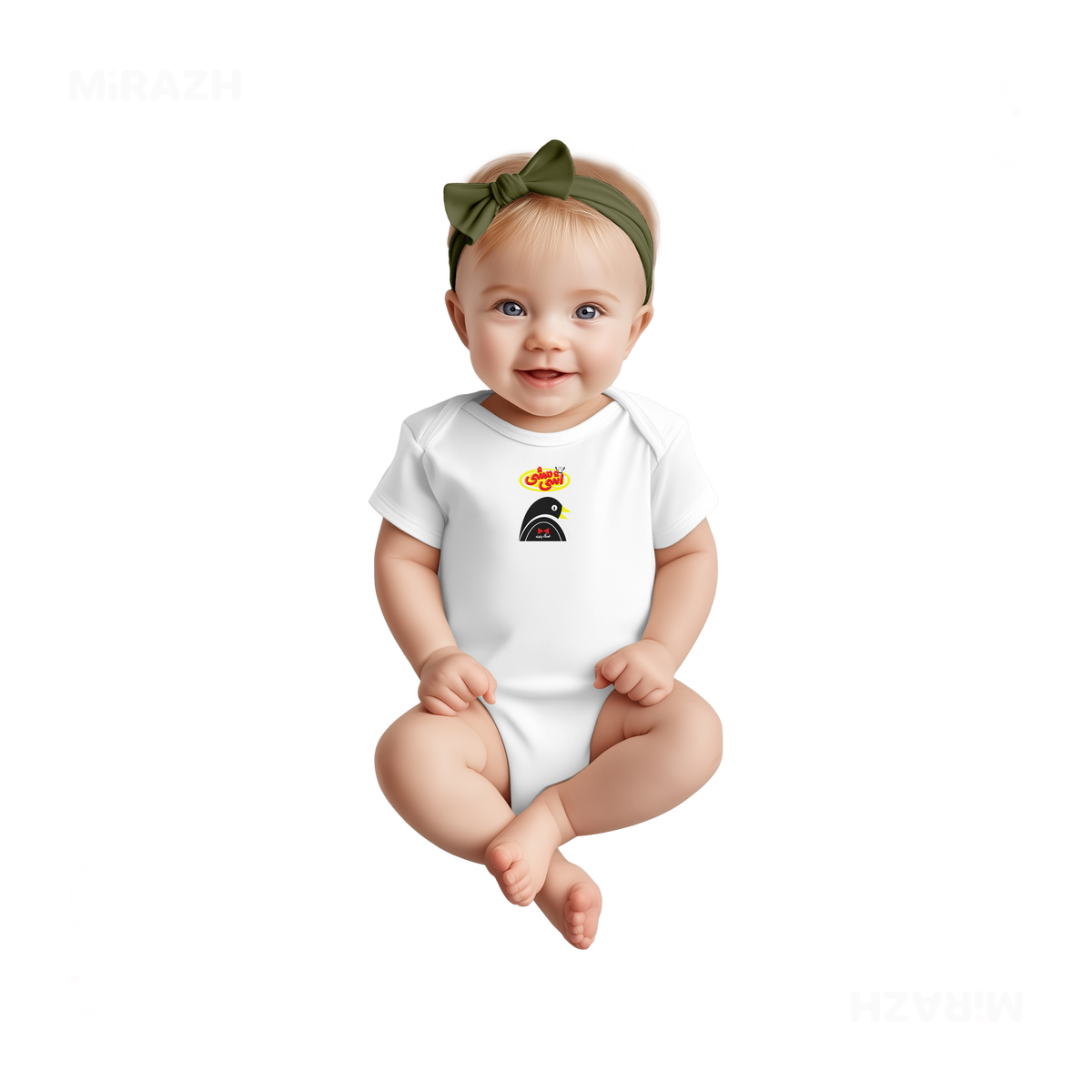 AshiMashiPofakNamaki Baby Onesies 02 White