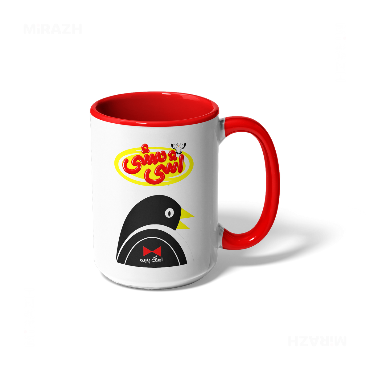 AshiMashiPofakNamaki Ceramic Mug 01 White Red