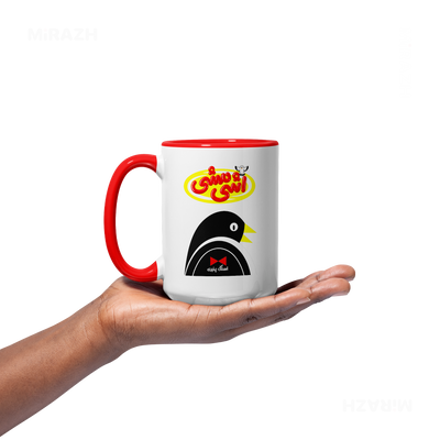 AshiMashiPofakNamaki Ceramic Mug 03 White Red