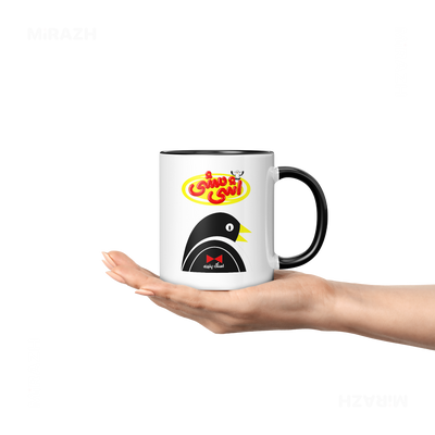 AshiMashiPofakNamaki Ceramic Mug 04 White Black