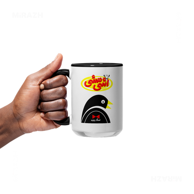 AshiMashiPofakNamaki Ceramic Mug 05 White Black