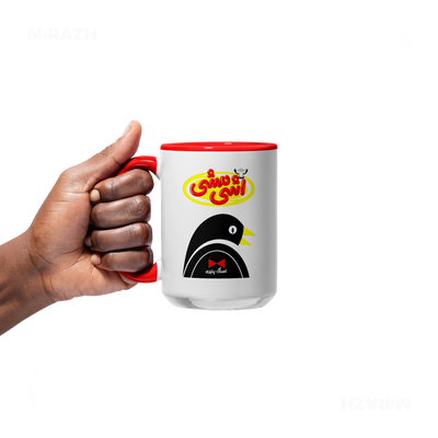 AshiMashiPofakNamaki Ceramic Mug 05 White Red