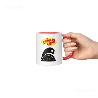 AshiMashiPofakNamaki Ceramic Mug 06 White Red