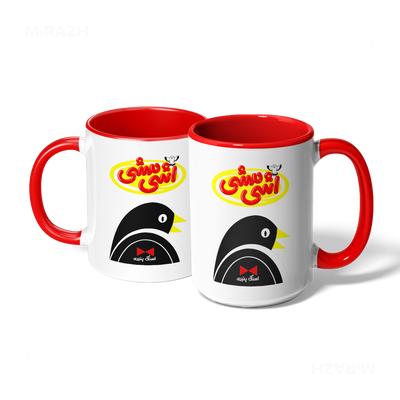 AshiMashiPofakNamaki Ceramic Mug 07 White Red