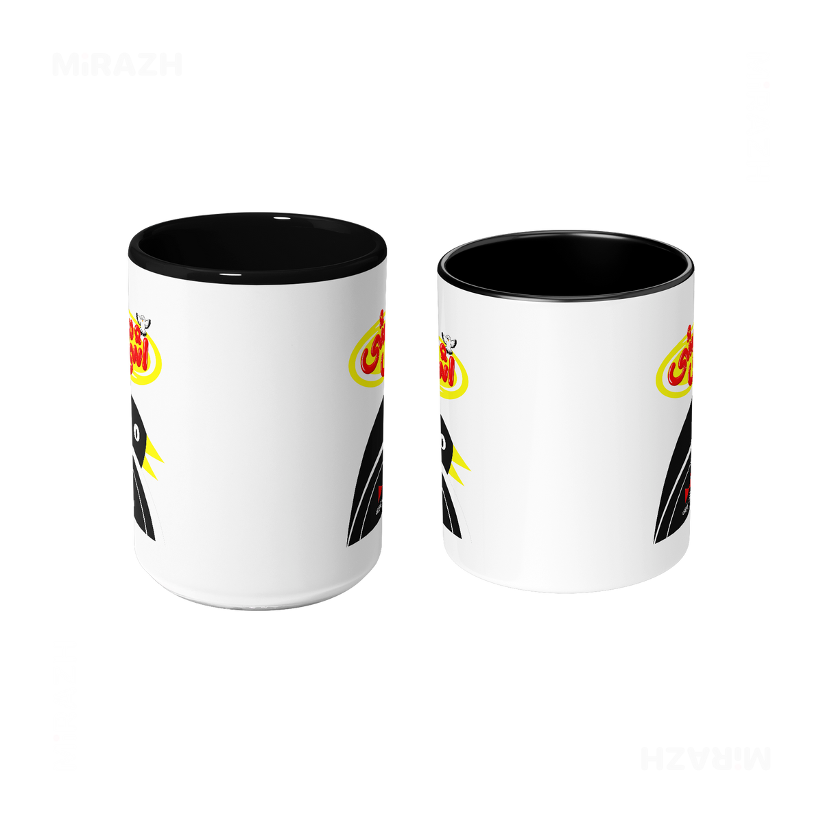 AshiMashiPofakNamaki Ceramic Mug 09 White Black
