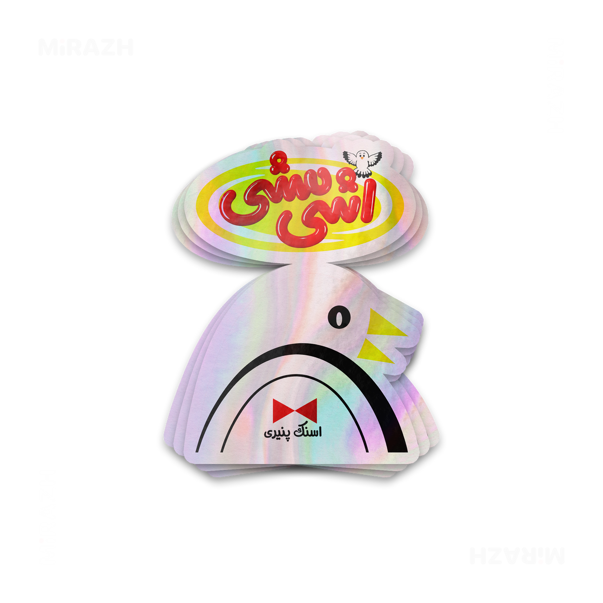 AshiMashiPofakNamaki Die Cut Holographic Sticker 01
