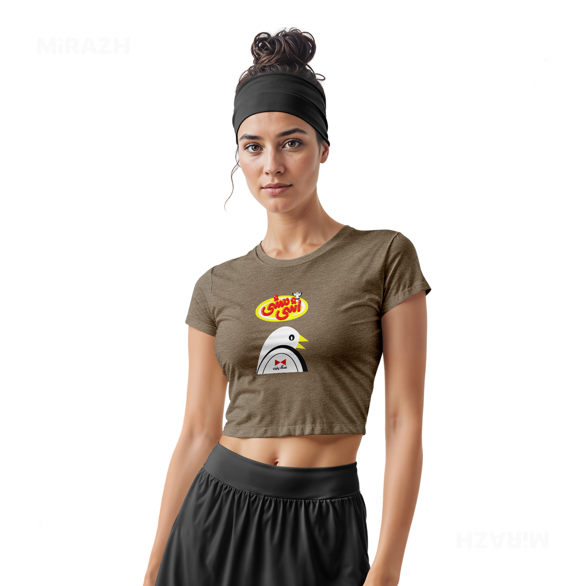 AshiMashiPofakNamaki Fitted Crop Top 02 Heather Olive