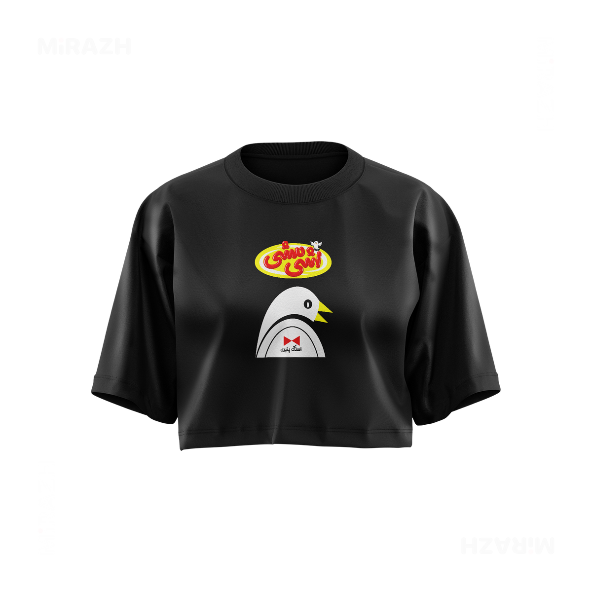 AshiMashiPofakNamaki Over Sized Crop Top 01 Black