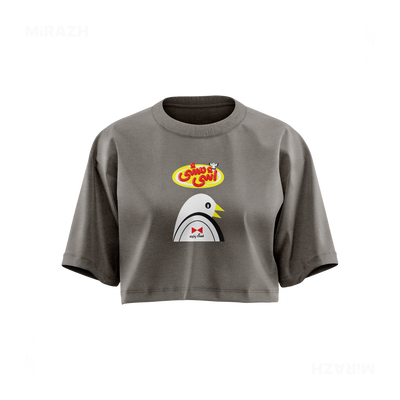 AshiMashiPofakNamaki Over Sized Crop Top 01 Faded Grey