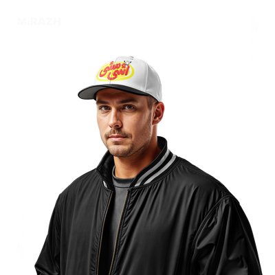 AshiMashiPofakNamaki Snapback Caps 02 White Black DTF