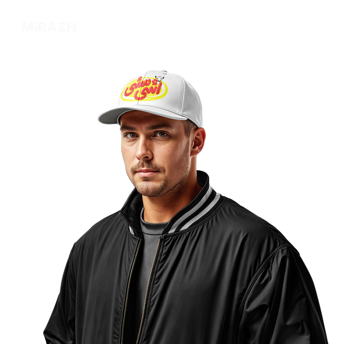 AshiMashiPofakNamaki Snapback Caps 02 White DTF