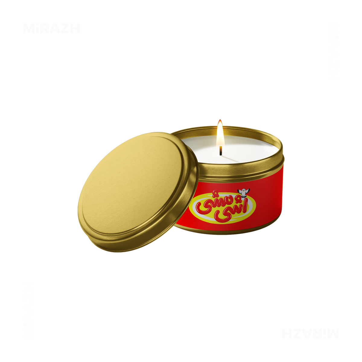 AshiMashiPofakNamaki Tin Candle 01 Gold