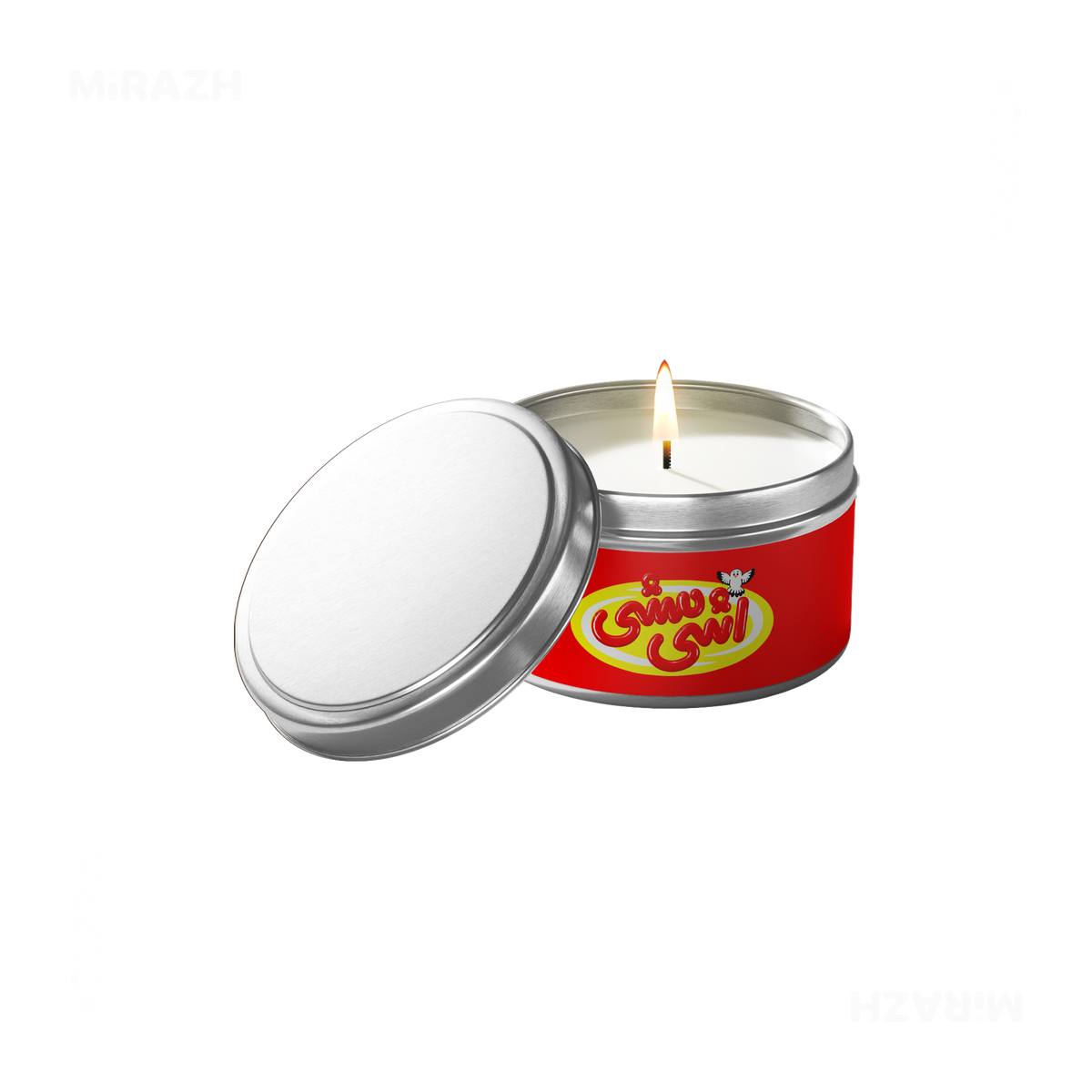 AshiMashiPofakNamaki Tin Candle 01 Silver