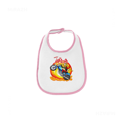 CheetozMotori Baby Bibs 01 White Pink