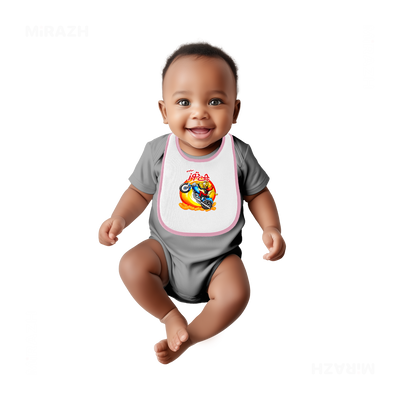 CheetozMotori Baby Bibs 05 White Pink
