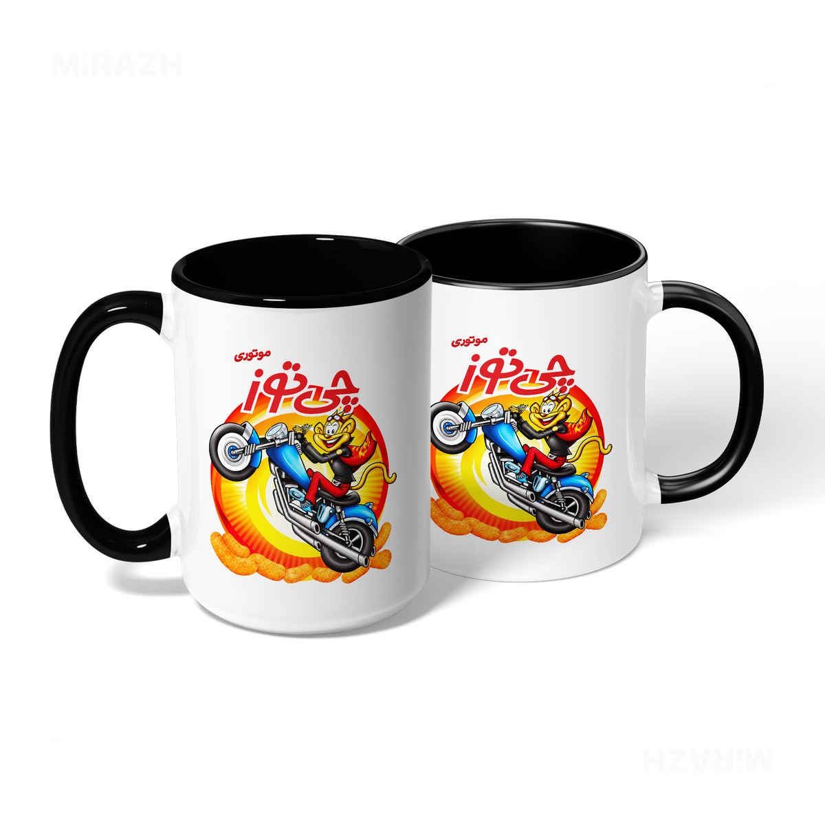 CheetozMotori Ceramic Mug 08 White Black