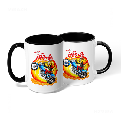 CheetozMotori Ceramic Mug 08 White Black