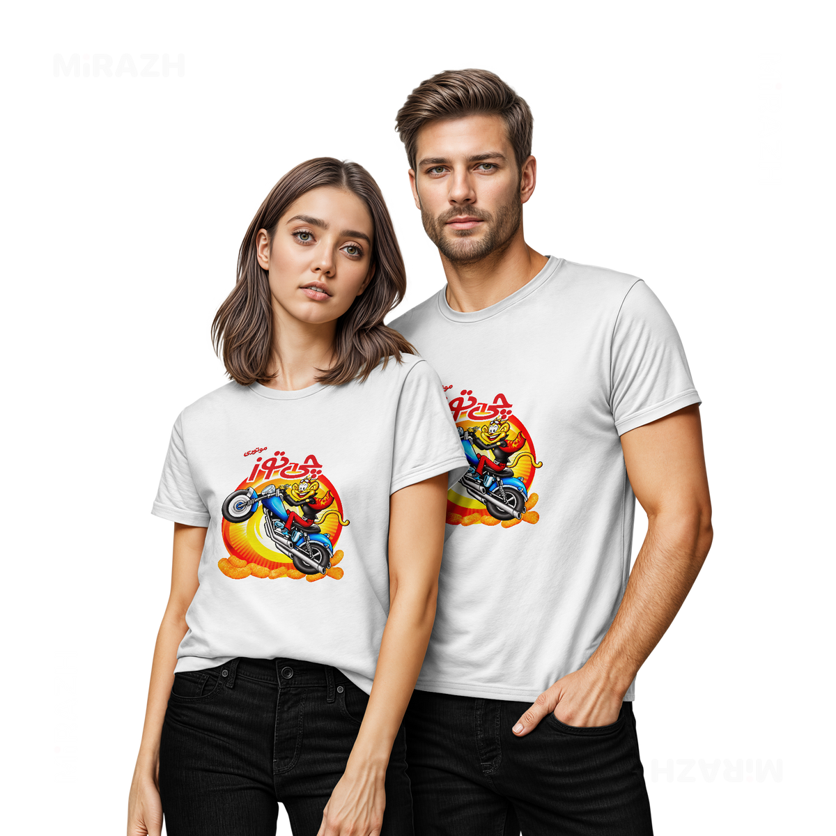 CheetozMotori Couple T Shirt 02 White
