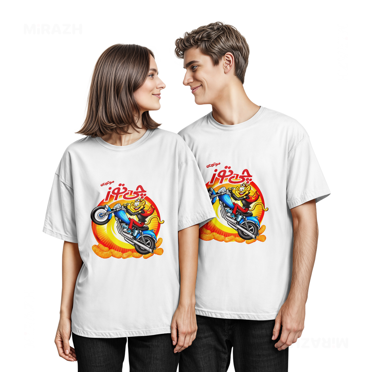 CheetozMotori Couple T Shirt 05 White