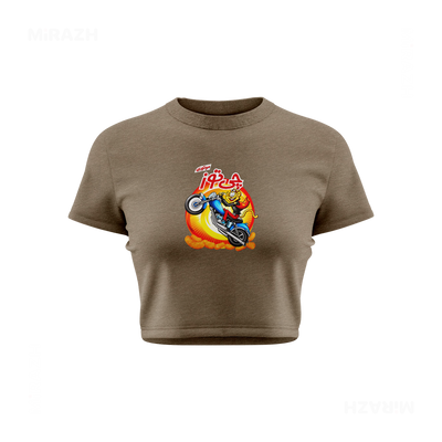 CheetozMotori Fitted Crop Top 01 Heather Olive