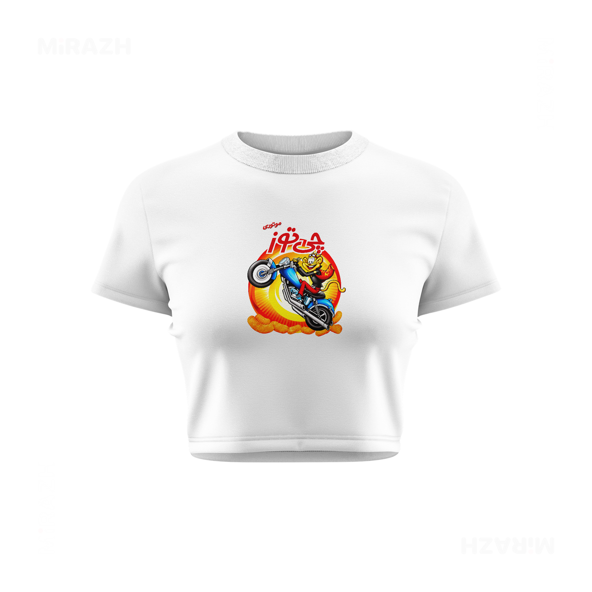 CheetozMotori Fitted Crop Top 01 White