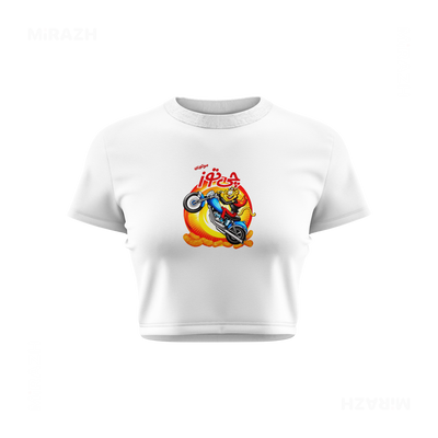 CheetozMotori Fitted Crop Top 01 White