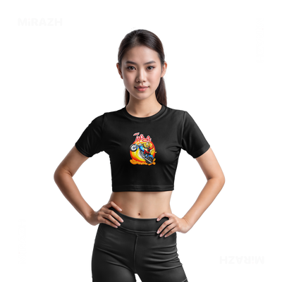 CheetozMotori Fitted Crop Top 03 Black