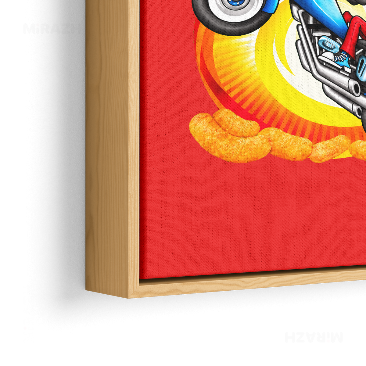 CheetozMotori Framed Canvas 02 Natural Wood