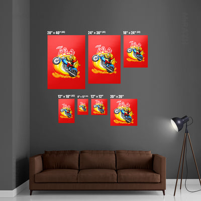 CheetozMotori Framed Poster 05 Black Aluminum