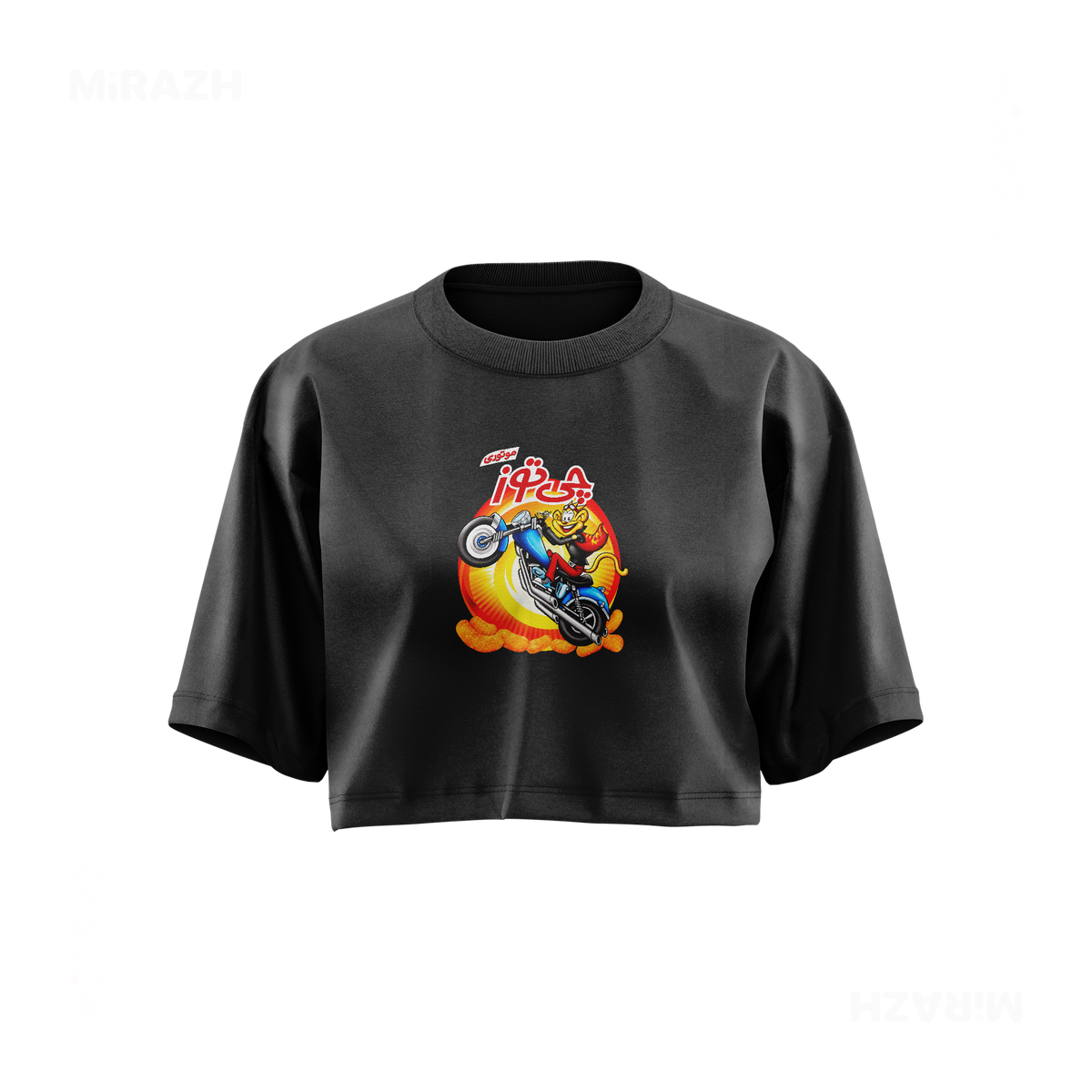 CheetozMotori Over Sized Crop Top 01 Faded Black