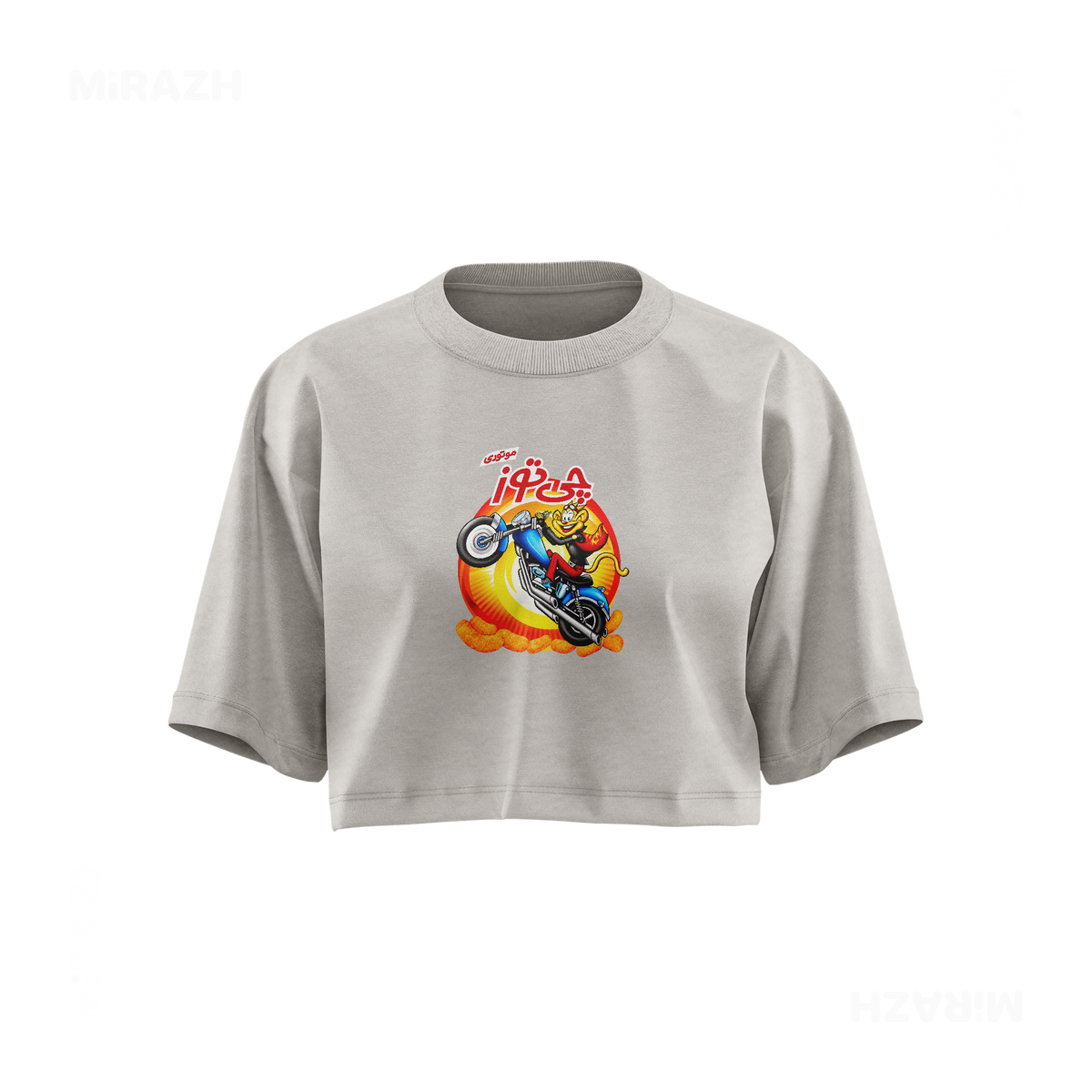 CheetozMotori Over Sized Crop Top 01 Faded Bone