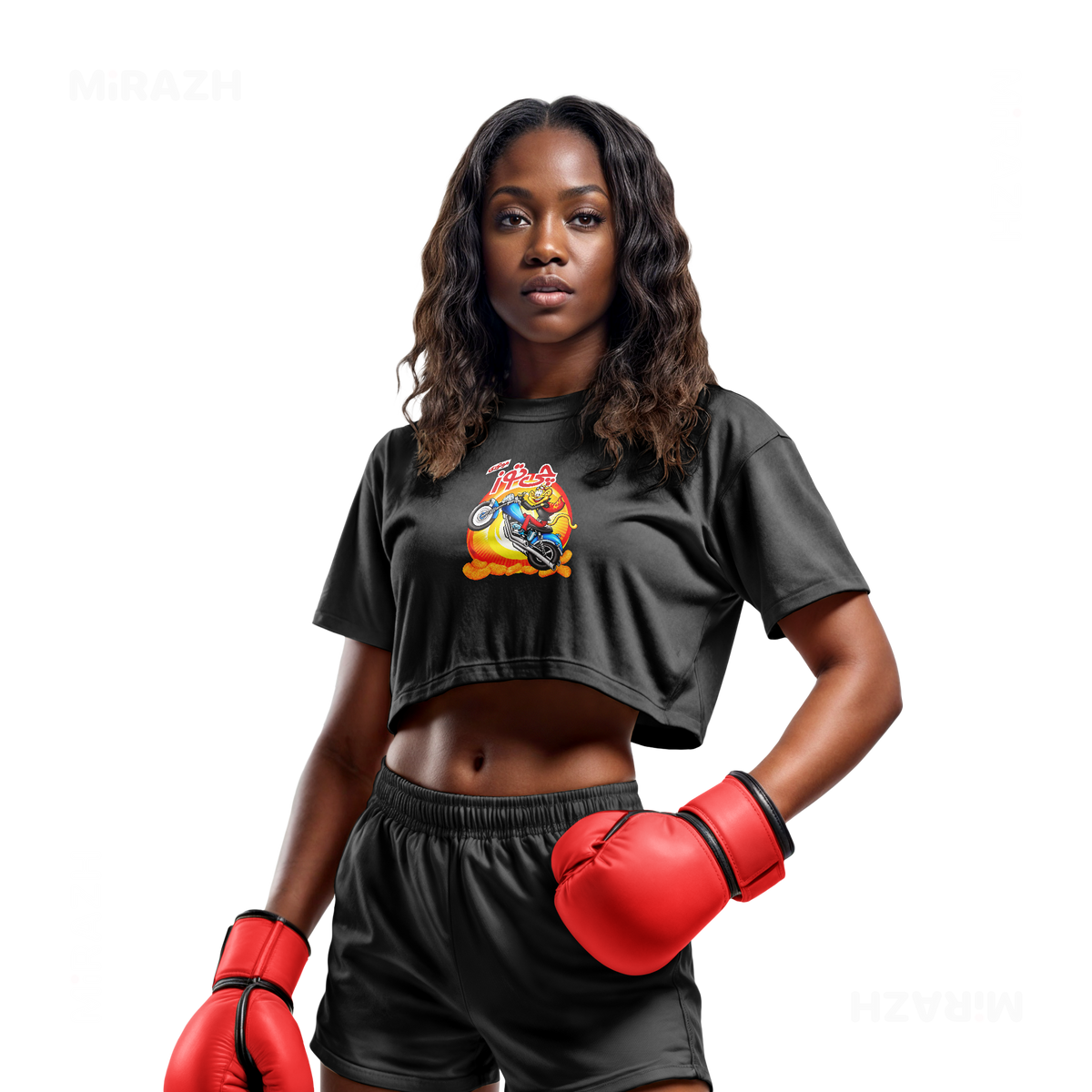 CheetozMotori Over Sized Crop Top 02 Faded Black