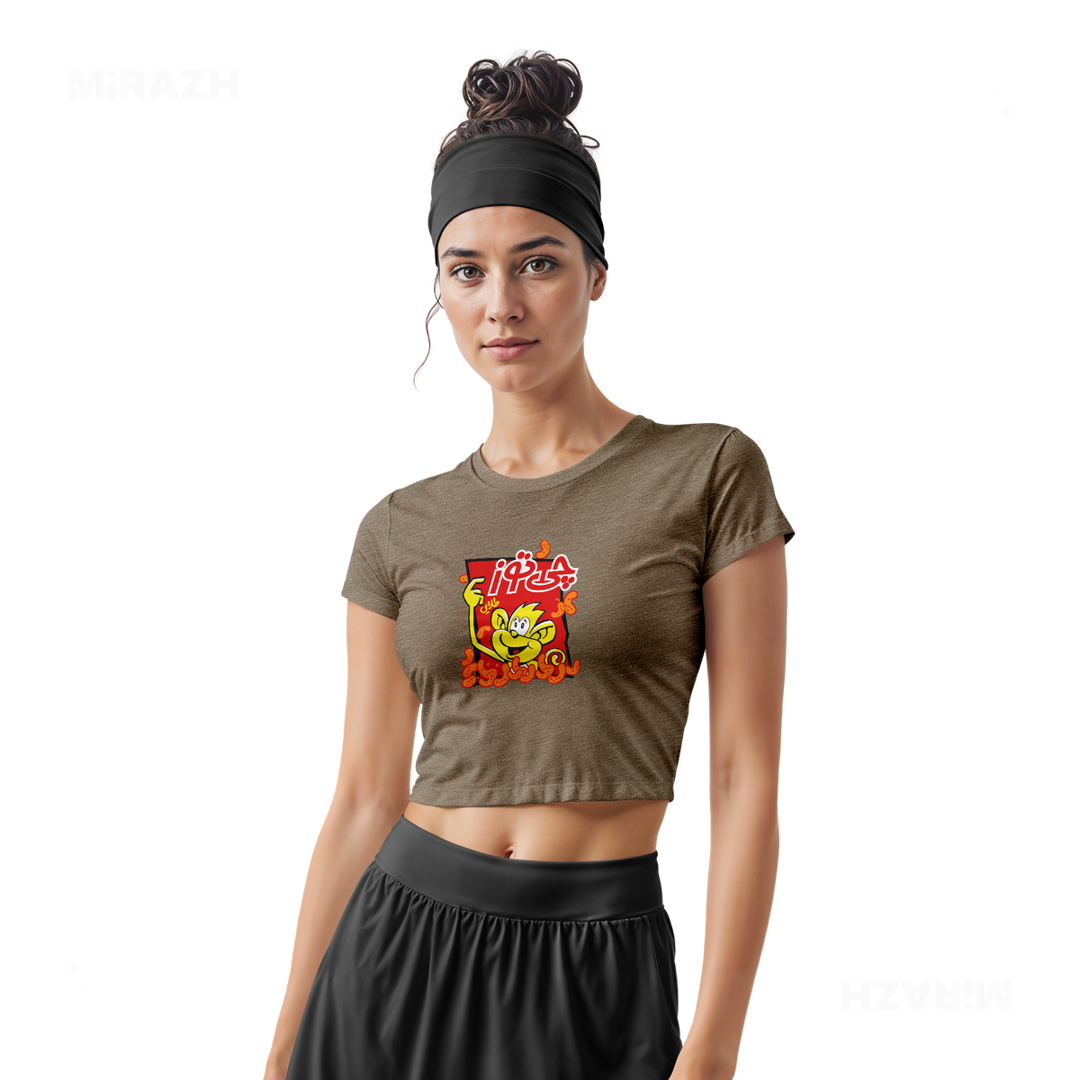 CheetozTalaei Fitted Crop Top 02 Heather Olive