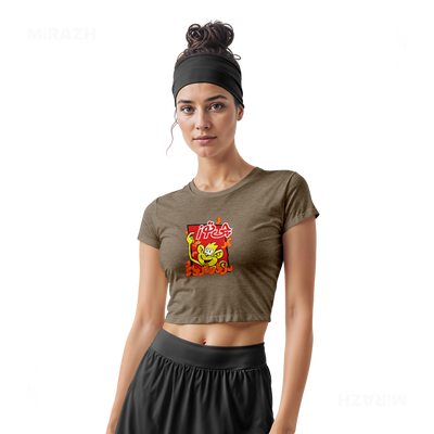 CheetozTalaei Fitted Crop Top 02 Heather Olive
