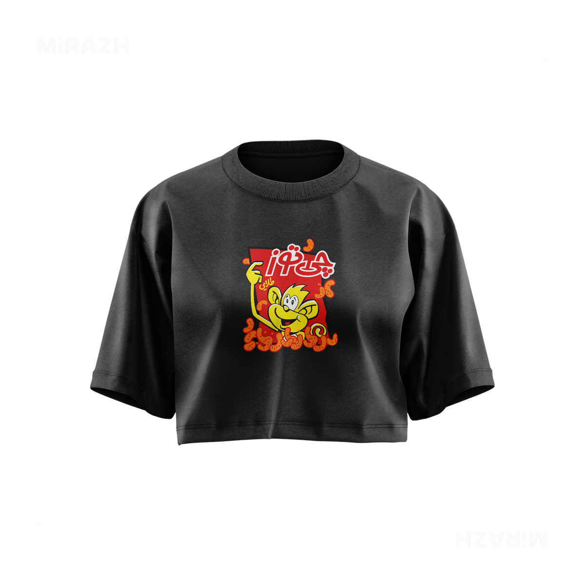 CheetozTalaei Over Sized Crop Top 01 Faded Black