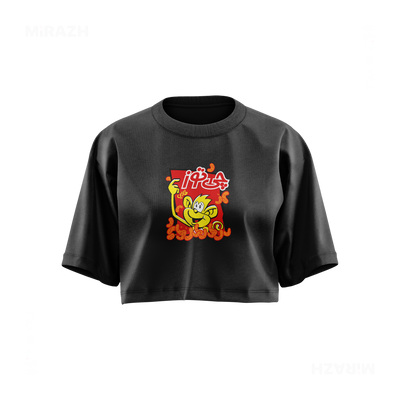 CheetozTalaei Over Sized Crop Top 01 Faded Black